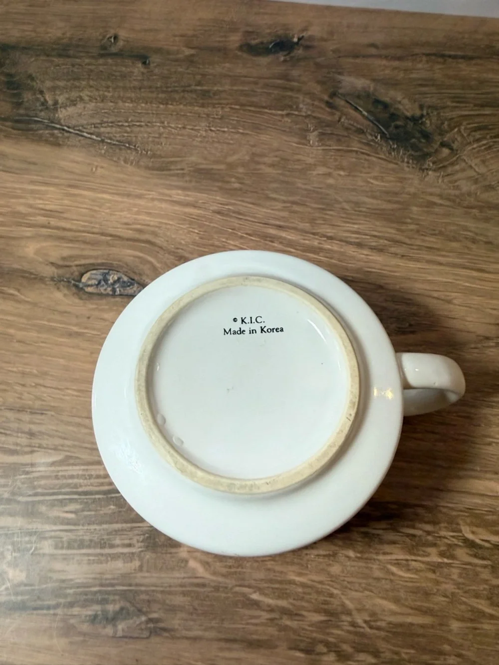 Vintage KIC Korea Floral Heart Mug